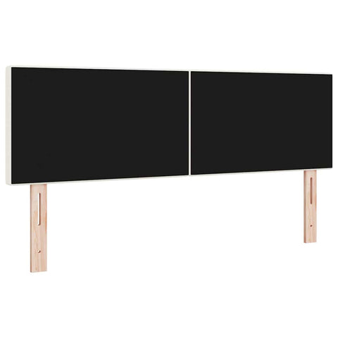 vidaXL Headboard Height Adjustable Manual Cream 160 cm Rib fabric