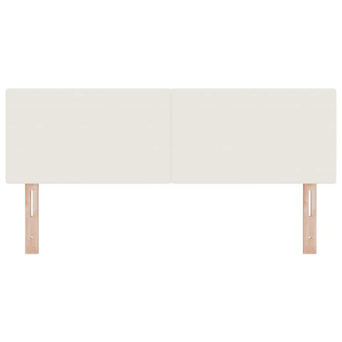 vidaXL Headboard Height Adjustable Manual Cream 160 cm Rib fabric