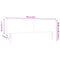 vidaXL Headboard Height Adjustable Manual Cream 160 cm Rib fabric