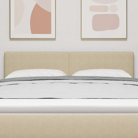 vidaXL Headboard Height Adjustable Light green grey 160 cm Rib fabric