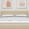 vidaXL Headboard Height Adjustable Light green grey 160 cm Rib fabric