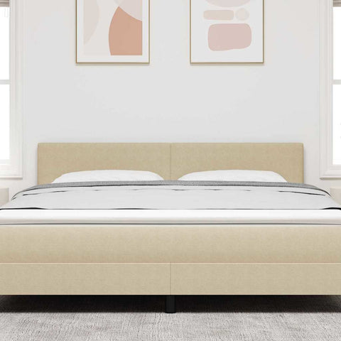 vidaXL Headboard Height Adjustable Light green grey 180 cm Rib fabric