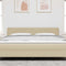 vidaXL Headboard Height Adjustable Light green grey 180 cm Rib fabric