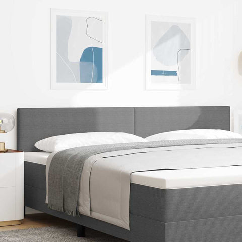 vidaXL Headboard Height Adjustable Manual Light grey 200 cm Rib fabric