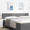 vidaXL Headboard Height Adjustable Manual Light grey 200 cm Rib fabric