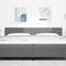 vidaXL Headboard Height Adjustable Manual Light grey 200 cm Rib fabric
