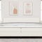 vidaXL Headboard Height Adjustable Manual Cream 200 cm Rib fabric