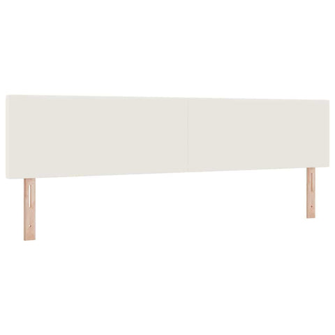 vidaXL Headboard Height Adjustable Manual Cream 200 cm Rib fabric