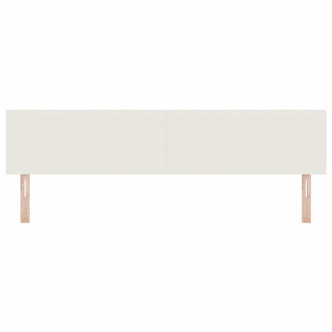 vidaXL Headboard Height Adjustable Manual Cream 200 cm Rib fabric