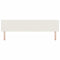 vidaXL Headboard Height Adjustable Manual Cream 200 cm Rib fabric