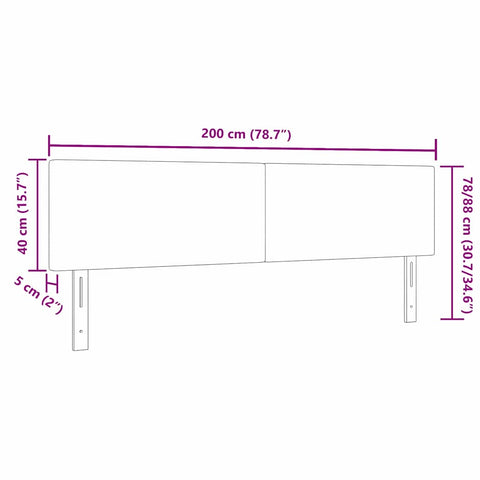 vidaXL Headboard Height Adjustable Manual Cream 200 cm Rib fabric