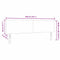 vidaXL Headboard Height Adjustable Manual Cream 200 cm Rib fabric