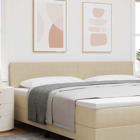 vidaXL Headboard Height Adjustable Light green grey 200 cm Rib fabric