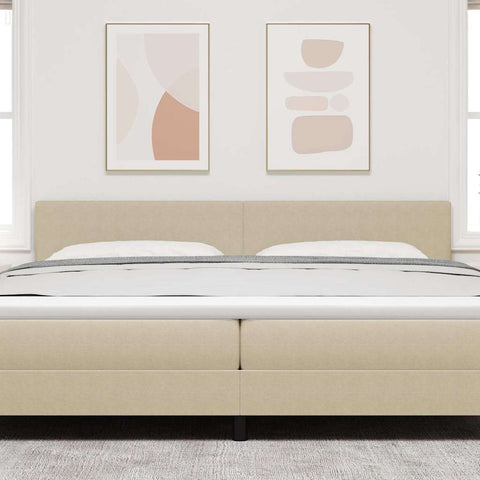 vidaXL Headboard Height Adjustable Light green grey 200 cm Rib fabric