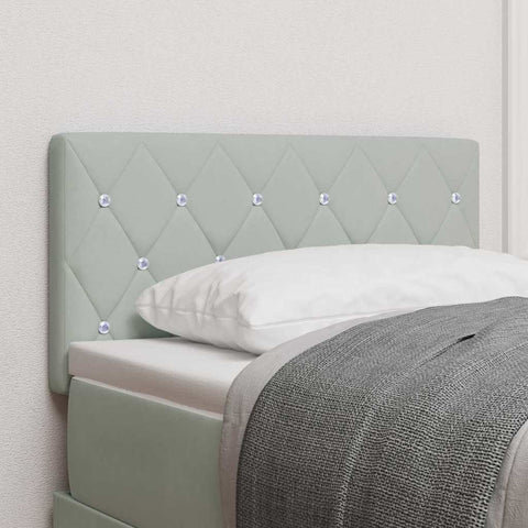 vidaXL Velvet Headboard Argyle with Headboard Light grey 80 cm Velvet