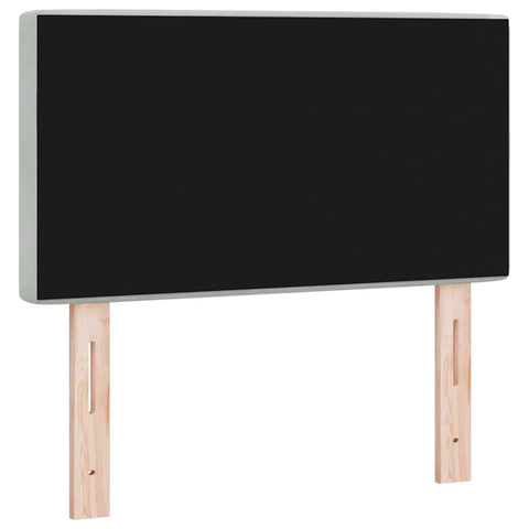 vidaXL Velvet Headboard Argyle with Headboard Light grey 80 cm Velvet