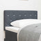 vidaXL Velvet Headboard Argyle with Headboard Dark Grey 80 cm Velvet
