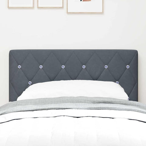 vidaXL Velvet Headboard Argyle with Headboard Dark Grey 80 cm Velvet