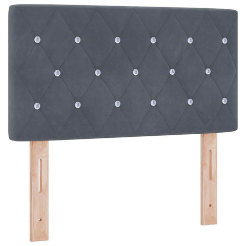 vidaXL Velvet Headboard Argyle with Headboard Dark Grey 80 cm Velvet