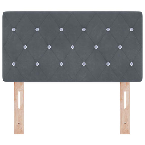 vidaXL Velvet Headboard Argyle with Headboard Dark Grey 80 cm Velvet