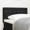 vidaXL Velvet Headboard Argyle with Headboard Black 80 cm Velvet