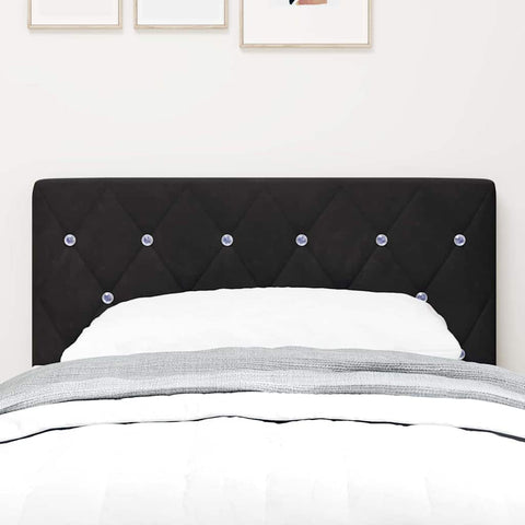 vidaXL Velvet Headboard Argyle with Headboard Black 80 cm Velvet