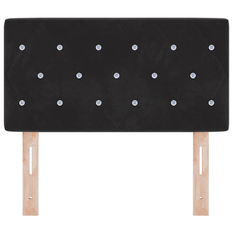 vidaXL Velvet Headboard Argyle with Headboard Black 80 cm Velvet