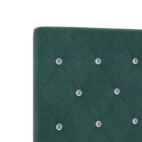 vidaXL Velvet Headboard Argyle with Headboard Dark Green 80 cm Velvet