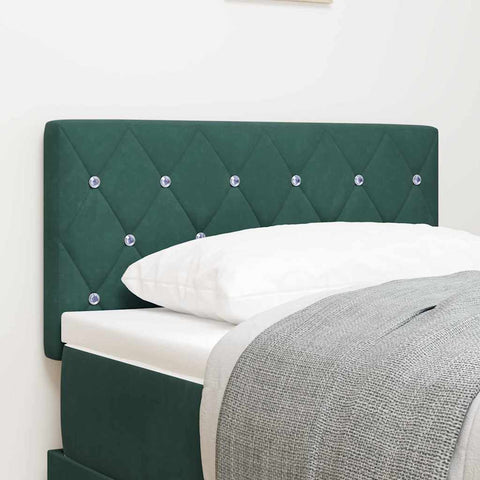 vidaXL Velvet Headboard Argyle with Headboard Dark Green 80 cm Velvet