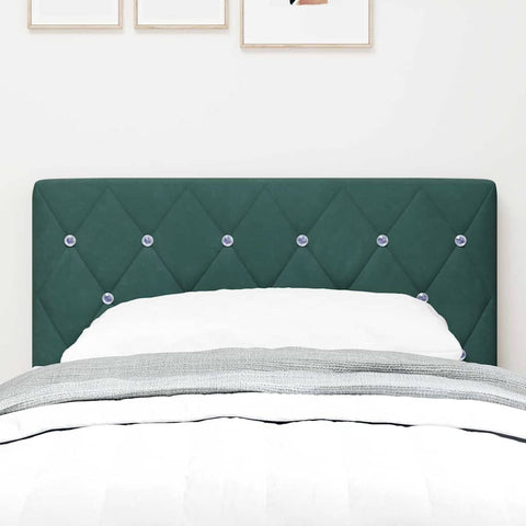 vidaXL Velvet Headboard Argyle with Headboard Dark Green 80 cm Velvet