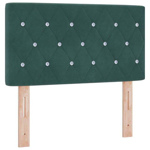 vidaXL Velvet Headboard Argyle with Headboard Dark Green 80 cm Velvet