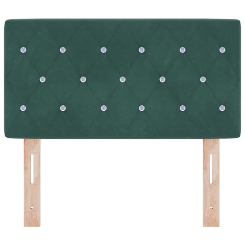 vidaXL Velvet Headboard Argyle with Headboard Dark Green 80 cm Velvet