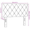 vidaXL Velvet Headboard Argyle with Headboard Dark Green 80 cm Velvet