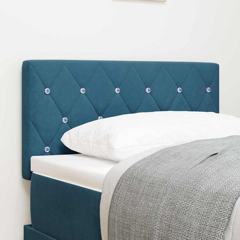 vidaXL Velvet Headboard Argyle with Headboard Dark blue 80 cm Velvet