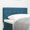 vidaXL Velvet Headboard Argyle with Headboard Dark blue 80 cm Velvet