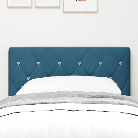 vidaXL Velvet Headboard Argyle with Headboard Dark blue 80 cm Velvet