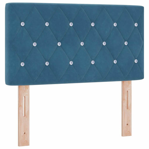 vidaXL Velvet Headboard Argyle with Headboard Dark blue 80 cm Velvet
