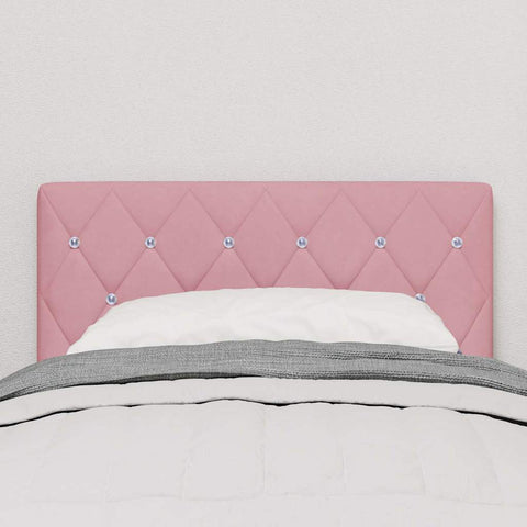vidaXL Velvet Headboard Argyle with Headboard Manual Pink 80 cm Velvet