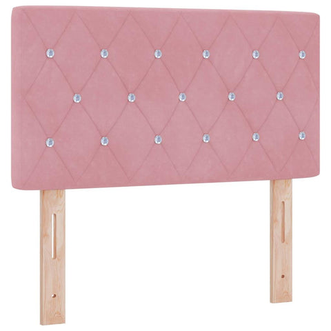 vidaXL Velvet Headboard Argyle with Headboard Manual Pink 80 cm Velvet