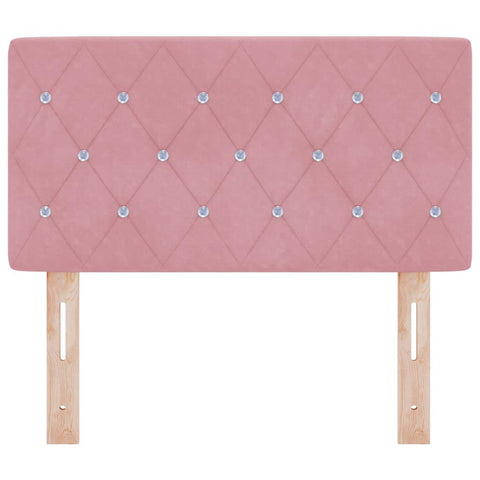 vidaXL Velvet Headboard Argyle with Headboard Manual Pink 80 cm Velvet