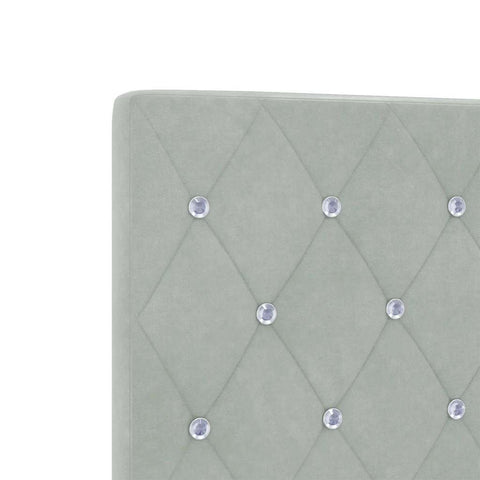 vidaXL Velvet Headboard Argyle with Headboard Light grey 90 cm Velvet