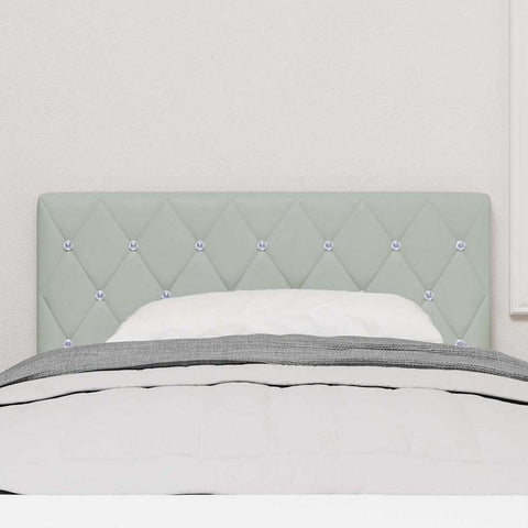 vidaXL Velvet Headboard Argyle with Headboard Light grey 90 cm Velvet