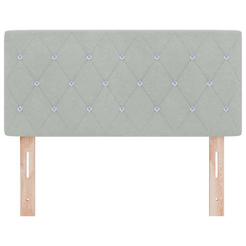 vidaXL Velvet Headboard Argyle with Headboard Light grey 90 cm Velvet