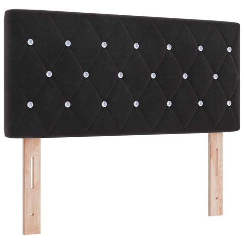 vidaXL Velvet Headboard Argyle with Headboard Black 90 cm Velvet
