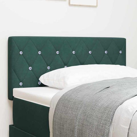 vidaXL Velvet Headboard Argyle with Headboard Dark green 90 cm Velvet