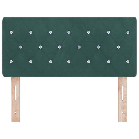 vidaXL Velvet Headboard Argyle with Headboard Dark green 90 cm Velvet