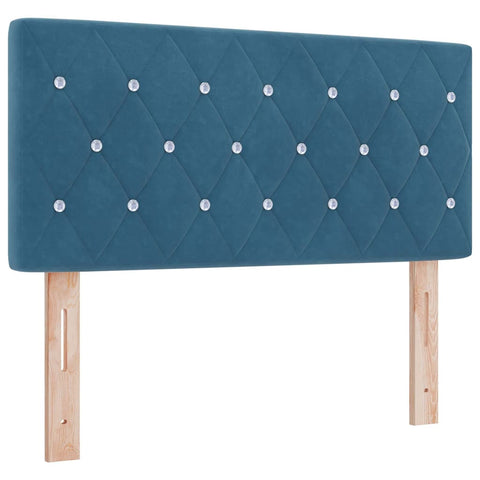 vidaXL Velvet Headboard Argyle with Headboard Dark blue 90 cm Velvet