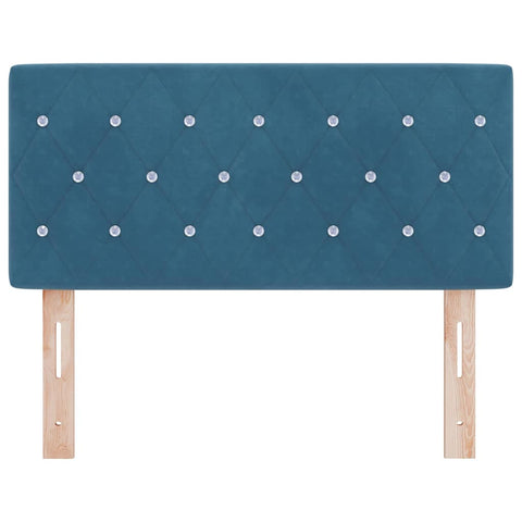 vidaXL Velvet Headboard Argyle with Headboard Dark blue 90 cm Velvet