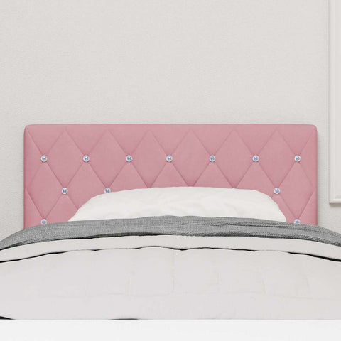 vidaXL Velvet Headboard Argyle with Headboard Manual Pink 90 cm Velvet