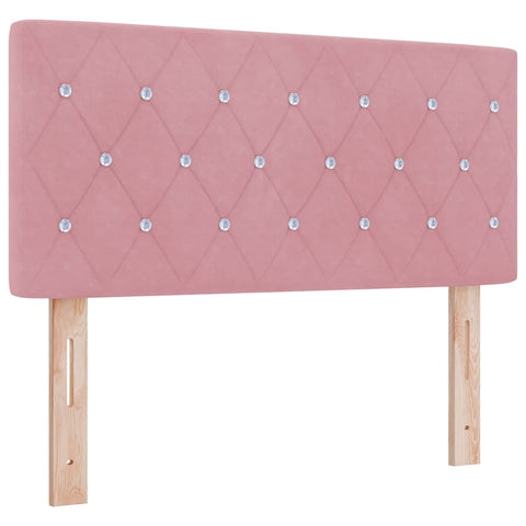 vidaXL Velvet Headboard Argyle with Headboard Manual Pink 90 cm Velvet